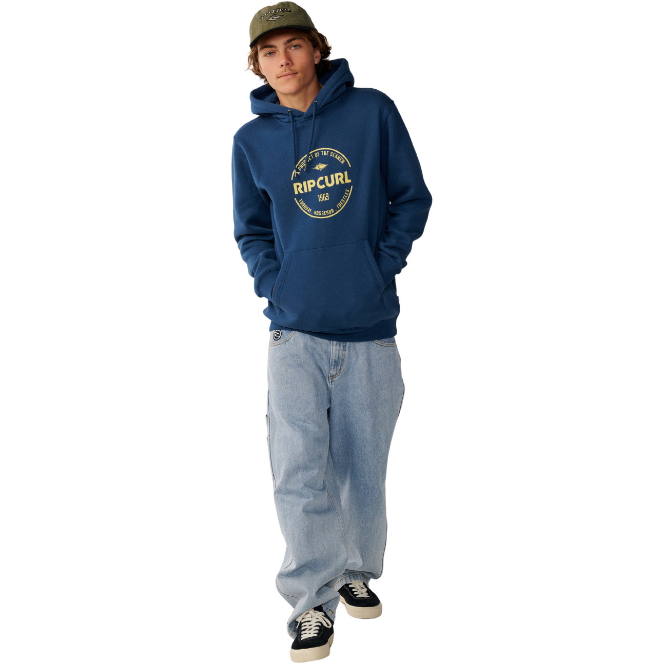 2026 Rip Curl Mens Staple Hoodie 0CKMFL - Light Navy